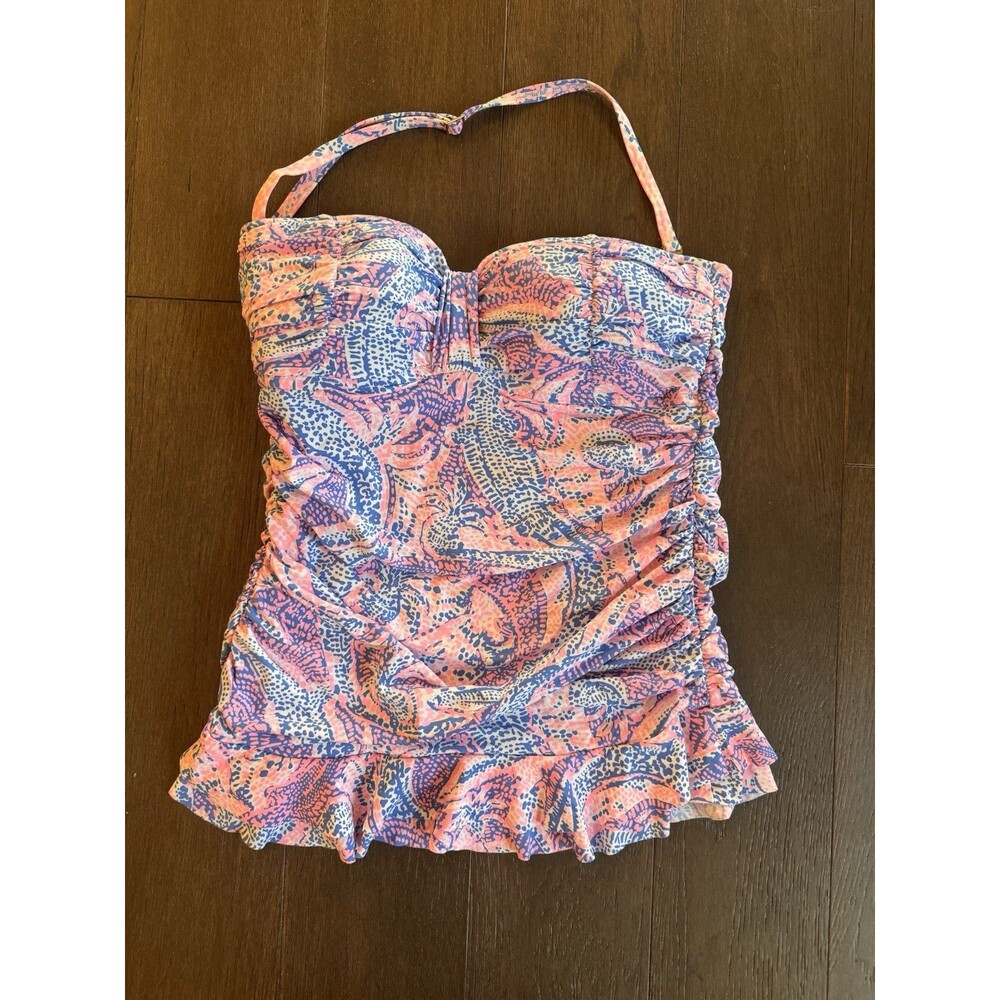 Lilly Pulitzer Women's Carmen Tankini Top Size 6, Ruffled, Excellent